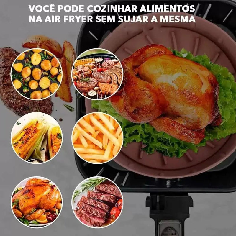 Kit 6 Capas Protetoras de Silicone para Air Fryer de Medidas Diferentes