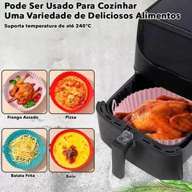 Kit 6 Capas Protetoras de Silicone para Air Fryer de Medidas Diferentes