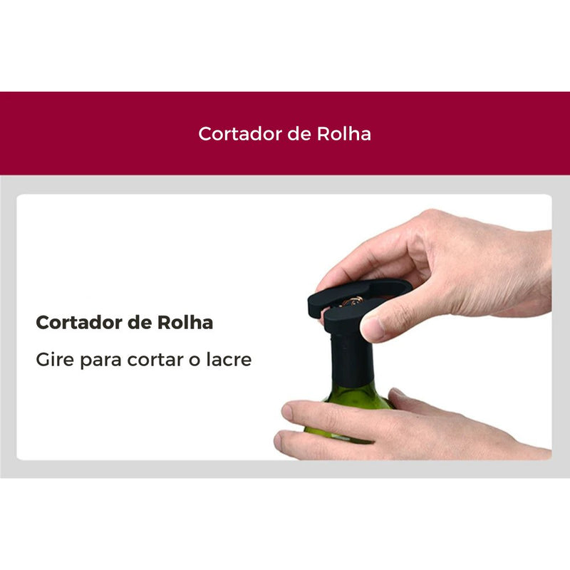 Abridor de Garrafa de Vinho Elétrico Automático Saca-rolhas